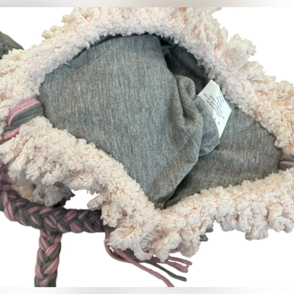 Bundle New Marili Jean Chunky Knit Floral Winter Hats Infant-Toddler